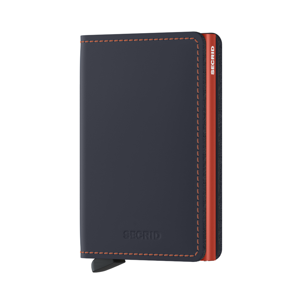 Secrid Slimwallet SM Matte Night Blue & Orange