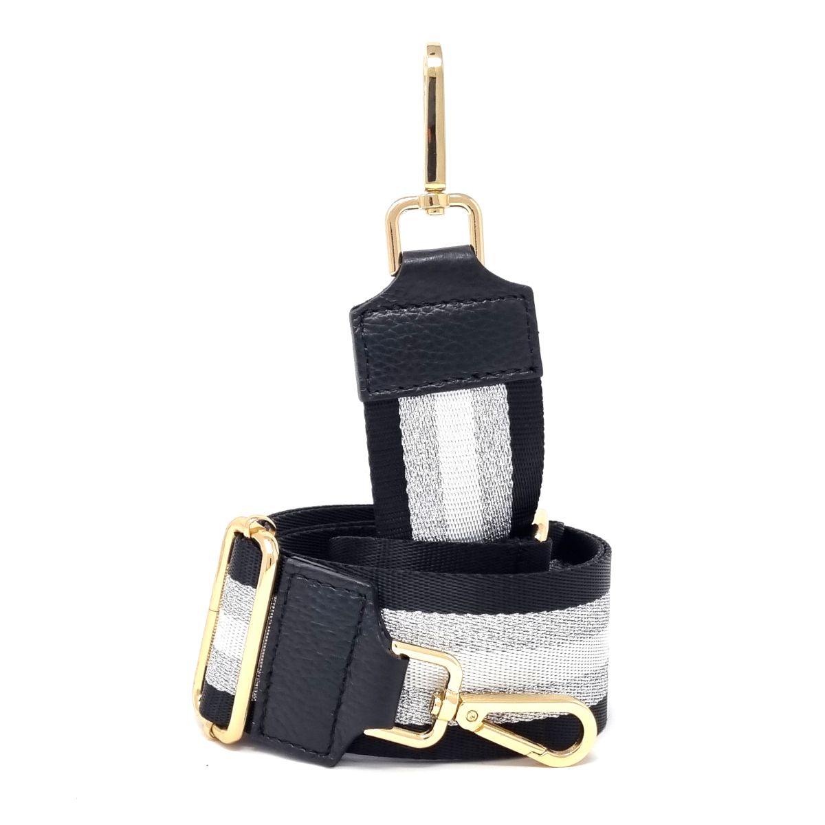 Milano Strisce longitudinali mit goldenen Karabinern - black